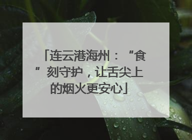 连云港海州：“食”刻守护，让舌尖上的烟火更安心