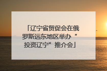 辽宁省贸促会在俄罗斯远东地区举办“投资辽宁”推介会