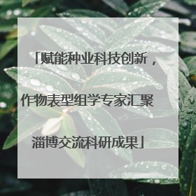 赋能种业科技创新，作物表型组学专家汇聚淄博交流科研成果