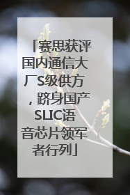 赛思获评国内通信大厂S级供方，跻身国产SLIC语音芯片领军者行列