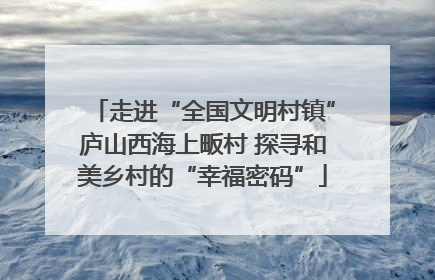 走进“全国文明村镇”庐山西海上畈村 探寻和美乡村的“幸福密码”