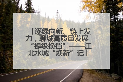 逐绿向新、链上发力，聊城高质量发展“提级换挡”——江北水城“焕新”记