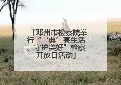 邓州市检察院举行“‘典’亮生活、守护美好”检察开放日活动
