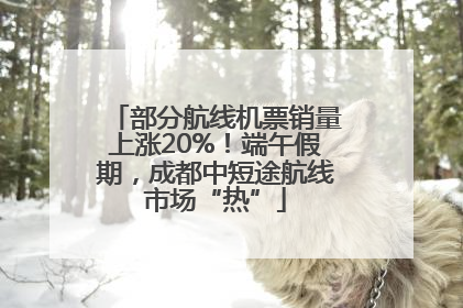 部分航线机票销量上涨20%！端午假期，成都中短途航线市场“热”