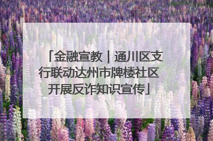 金融宣教｜通川区支行联动达州市牌楼社区开展反诈知识宣传