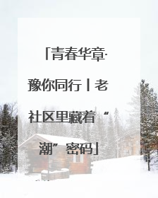 青春华章·豫你同行丨老社区里藏着“潮”密码
