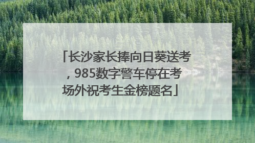 长沙家长捧向日葵送考，985数字警车停在考场外祝考生金榜题名