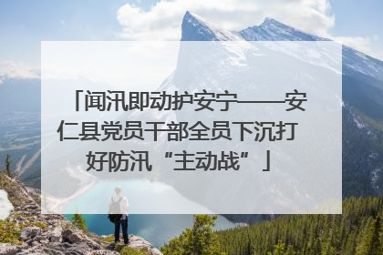 闻汛即动护安宁——安仁县党员干部全员下沉打好防汛“主动战”