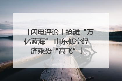 闪电评论丨抢滩“万亿蓝海” 山东低空经济乘势“高飞”