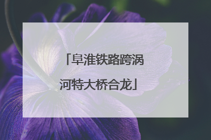 阜淮铁路跨涡河特大桥合龙
