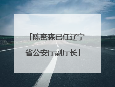 陈密森已任辽宁省公安厅副厅长