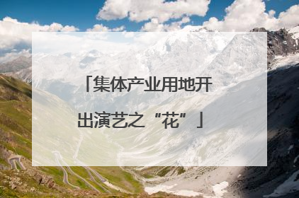集体产业用地开出演艺之“花”