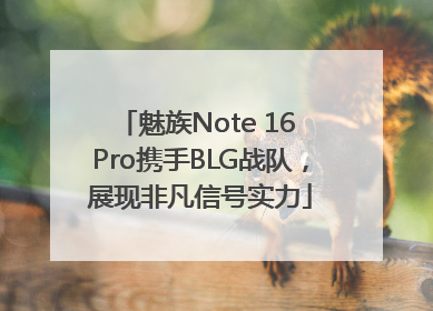 魅族Note 16 Pro携手BLG战队，展现非凡信号实力