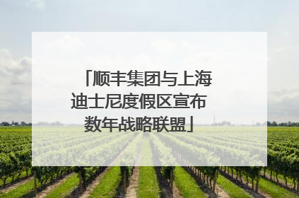 顺丰集团与上海迪士尼度假区宣布数年战略联盟