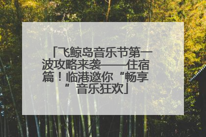 飞鲸岛音乐节第一波攻略来袭——住宿篇！临港邀你“畅享”音乐狂欢