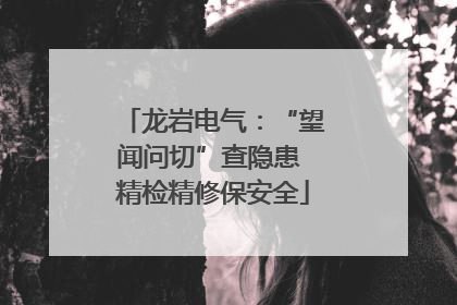 龙岩电气：“望闻问切”查隐患 精检精修保安全