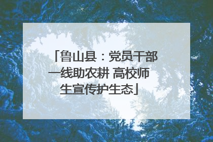 鲁山县：党员干部一线助农耕 高校师生宣传护生态