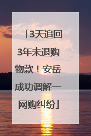 3天追回3年未退购物款！安岳成功调解一网购纠纷