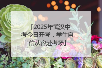 2025年武汉中考今日开考，学生自信从容赴考场