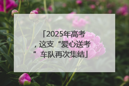 2025年高考，这支“爱心送考”车队再次集结