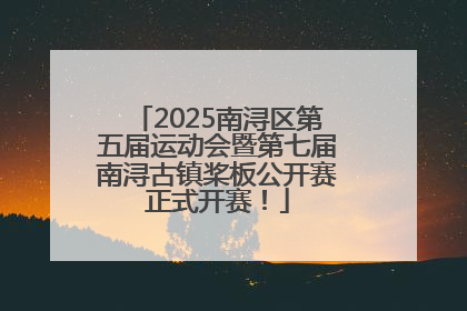 2025南浔区第五届运动会暨第七届南浔古镇桨板公开赛正式开赛！