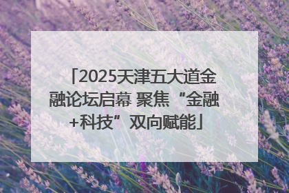2025天津五大道金融论坛启幕 聚焦“金融+科技”双向赋能