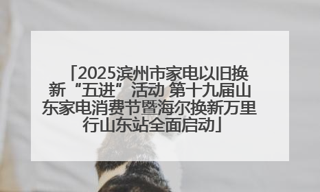 2025滨州市家电以旧换新“五进”活动 第十九届山东家电消费节暨海尔换新万里 行山东站全面启动