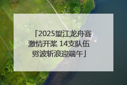 2025望江龙舟赛激情开桨 14支队伍劈波斩浪迎端午