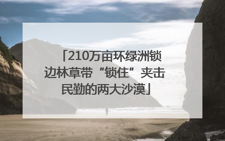 210万亩环绿洲锁边林草带“锁住”夹击民勤的两大沙漠