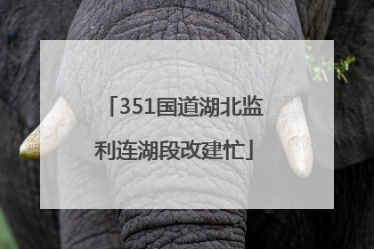 351国道湖北监利连湖段改建忙